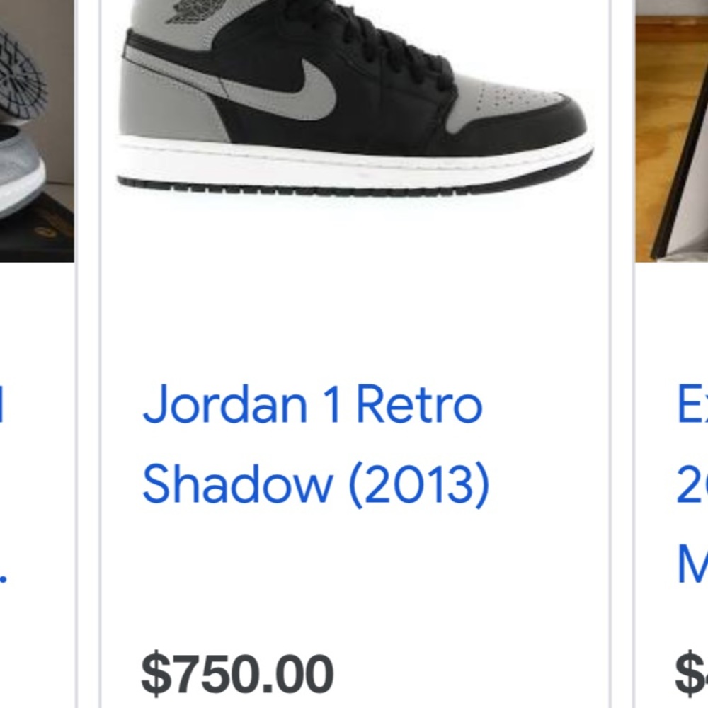 SOLD 2013 Jordan retro 1s high shadow